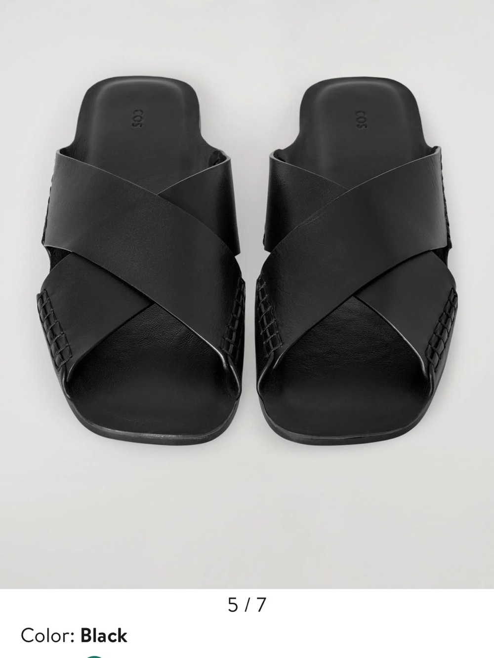 NWB COS LEATHER CROSSOVER SANDALS sz 8 $150